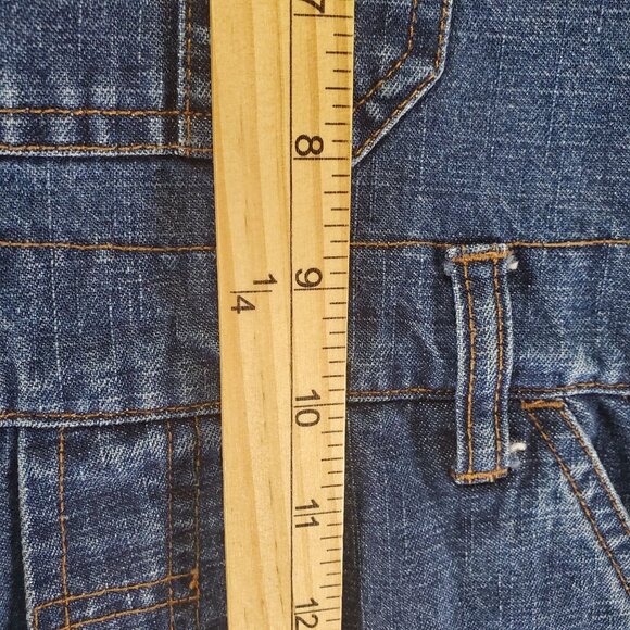 So Overalls Womens Large Blue 100% Cotton Adjustable Straps Shortalls - Picture 4 of 7